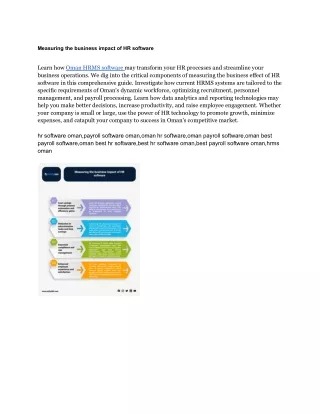 measuring the business impact of hr software