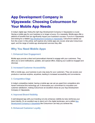 app development company in vijayawada choosing