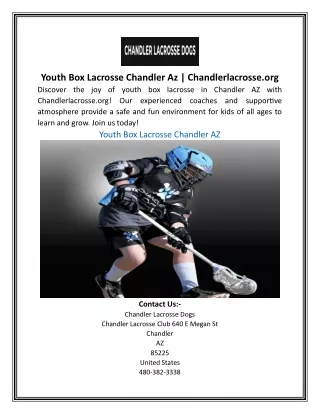 Youth Box Lacrosse Chandler Az | Chandlerlacrosse.org