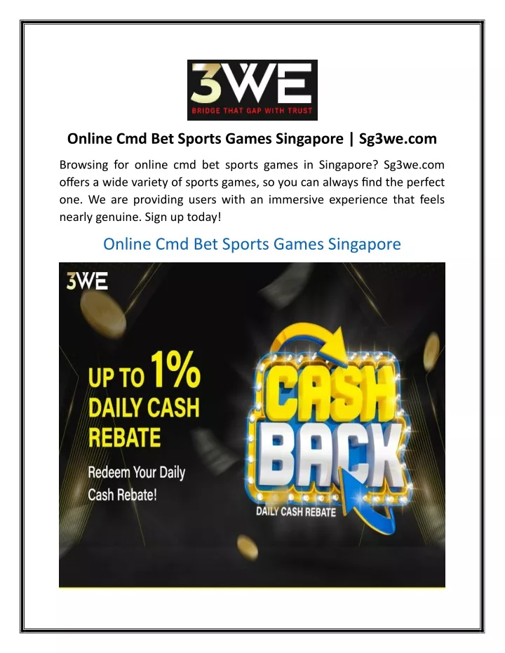 online cmd bet sports games singapore sg3we com