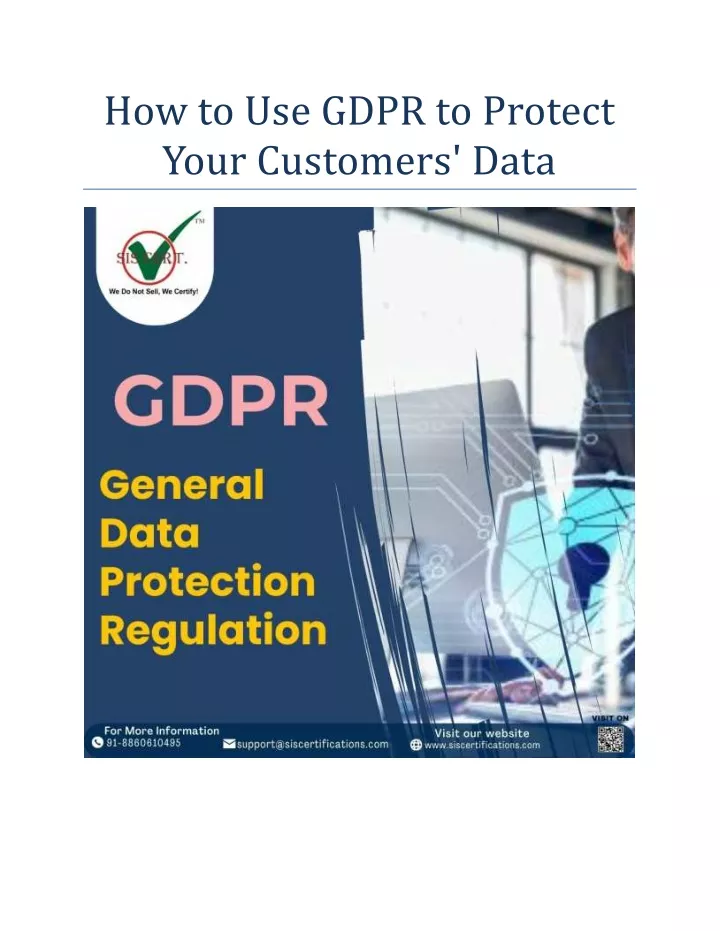 how to use gdpr to protect your customers data