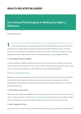 health related blogger
