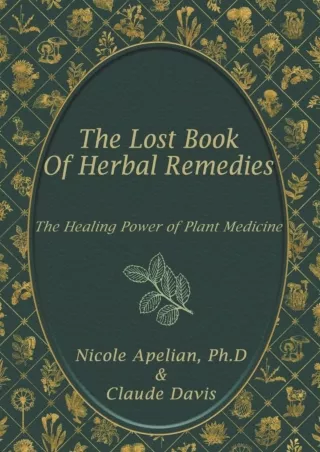 get [PDF] Download The Lost Book of Herbal Remedies