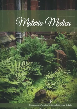 [PDF] Materia Medica: An Herbalist's Study Journal: 300-page Medicinal Herb Notebook