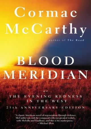 [PDF] Blood Meridian: Or the Evening Redness in the West