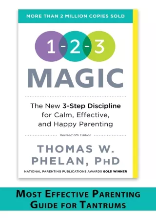 Full Pdf 1-2-3 Magic: Gentle 3-Step Child   Toddler Discipline for Calm, Effective, and