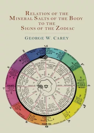 Pdf Ebook Relation of the Mineral Salts of the Body to the Signs of the Zodiac