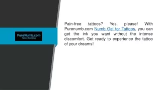 Numb Gel For Tattoos | Purenumb.com
