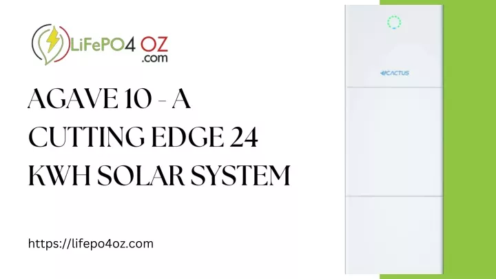agave 10 a cutting edge 24 kwh solar system