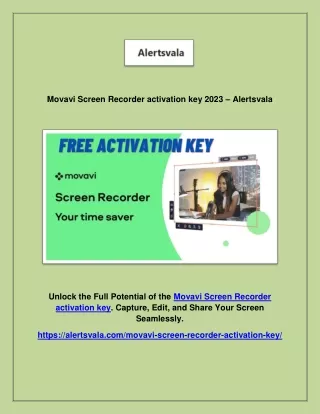 Movavi Screen Recorder activation key 2023 - Alertsvala