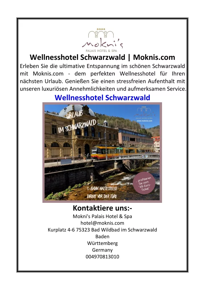 wellnesshotel schwarzwald moknis com erleben