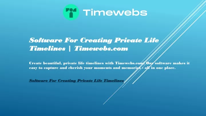 software for creating private life timelines