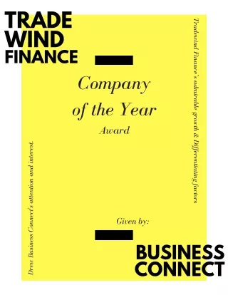 Award for Tradewind Finance Company of the Year