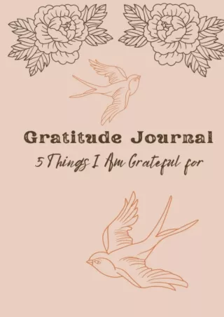 Read PDF  Daily Gratitude Journal Hardcover: 5 things I am grateful for hardcover journal