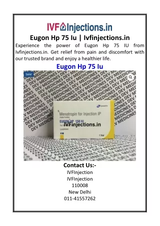 Eugon Hp 75 Iu  Ivfinjections.in