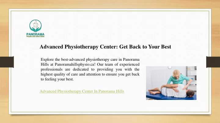 advanced physiotherapy center get back to your