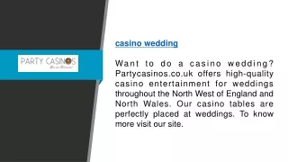 Casino Wedding | Partycasinos.co.uk