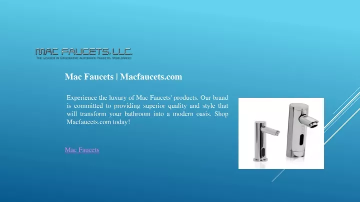 mac faucets macfaucets com