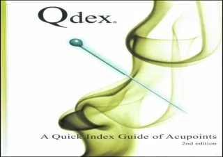 READ PDF Qdex: A Quick Index Guide of Acupoints