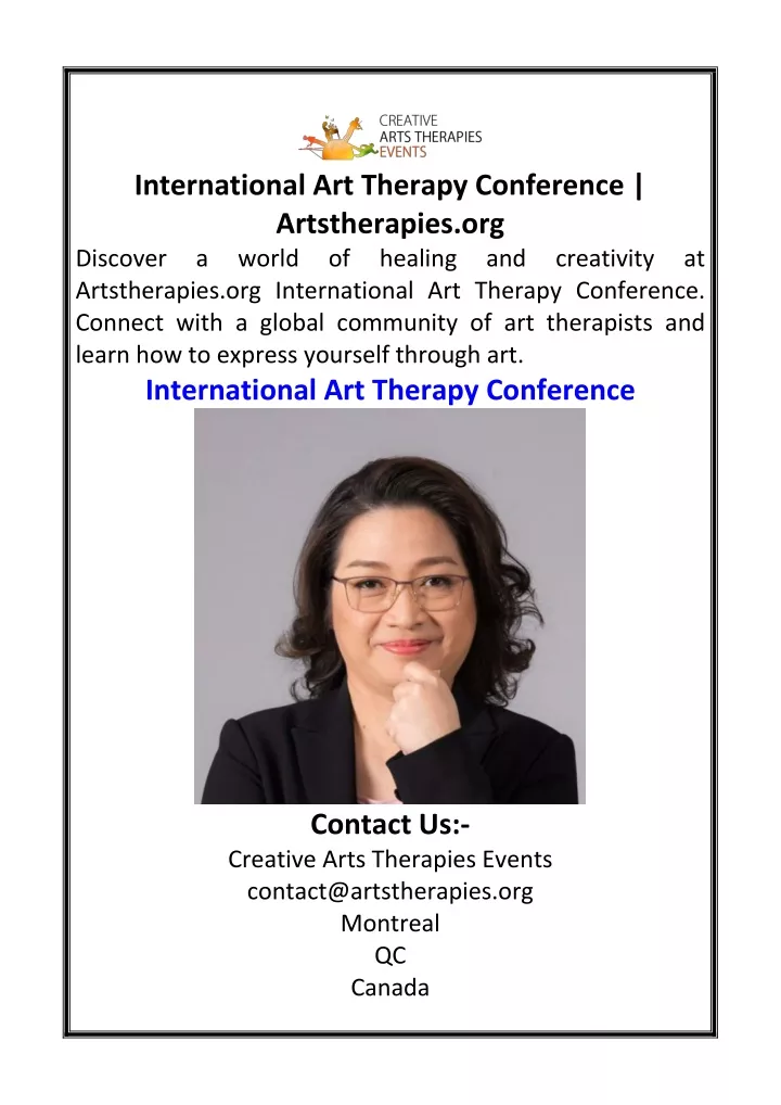 PPT International Art Therapy Conference PowerPoint