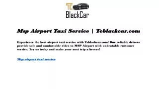 Msp Airport Taxi Service  Tcblackcar.com