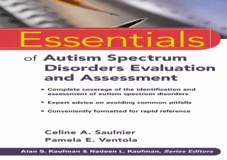 READ Essentials of Autism Spectrum Disorders Evaluation and Assessment