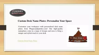 Custom Desk Name Plates - Personalize Your Space