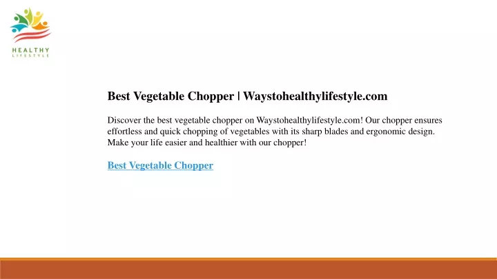 best vegetable chopper waystohealthylifestyle