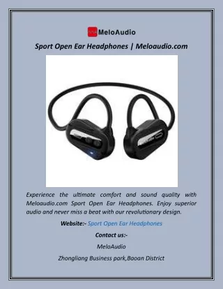 Sport Open Ear Headphones  Meloaudio