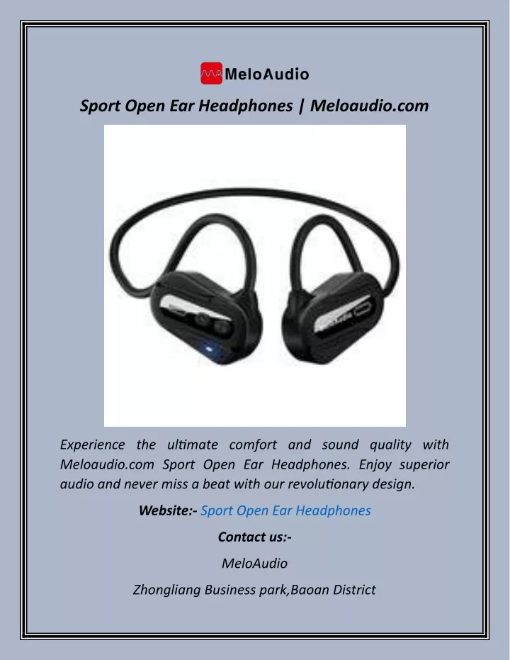 sport open ear headphones meloaudio com