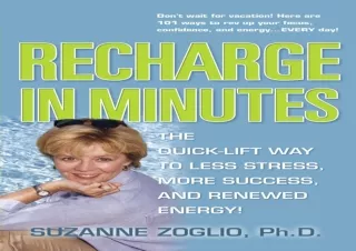 DOWNLOAD Recharge in Minutes: The quick-lift way to less stress, more success, a