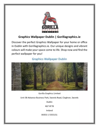 Graphics Wallpaper Dublin Gorillagraphics.ie