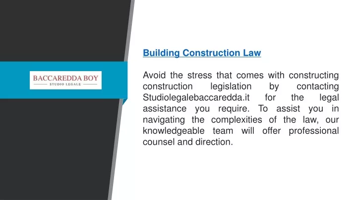 building construction law avoid the stress that