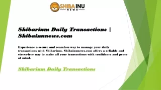 Shibarium Daily Transactions  Shibainunews.com