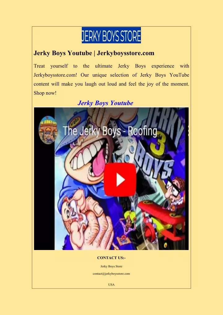 jerky boys youtube jerkyboysstore com