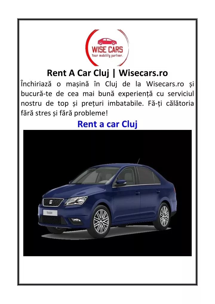 rent a car cluj wisecars ro nchiriaz