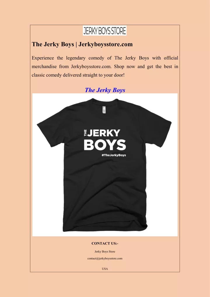 the jerky boys jerkyboysstore com