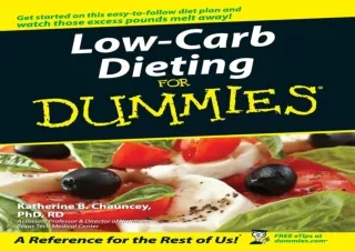 EBOOK READ Low-Carb Dieting For Dummies