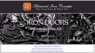 Iron Doors Company Anaheim Hills, CA