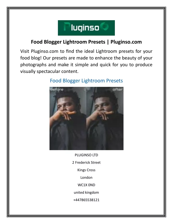 food blogger lightroom presets pluginso com