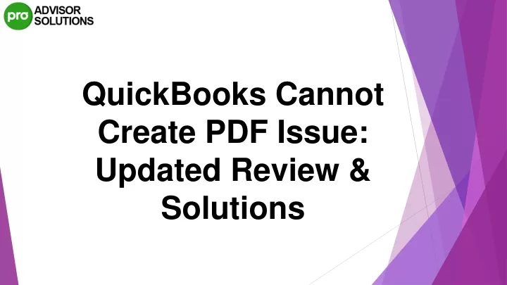 quickbooks cannot create pdf issue updated review