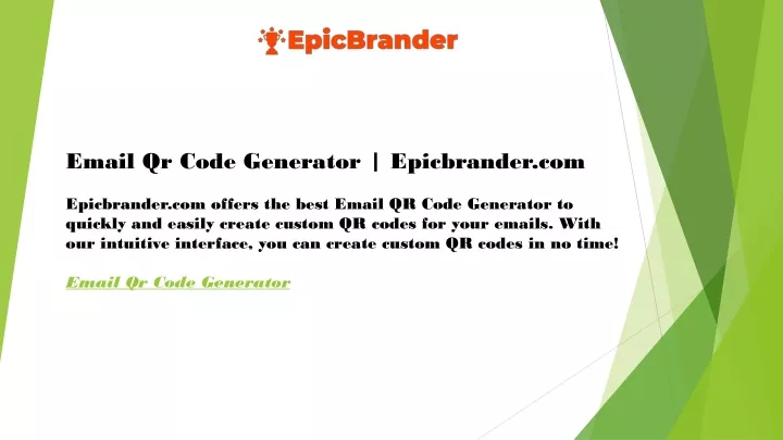 email qr code generator epicbrander