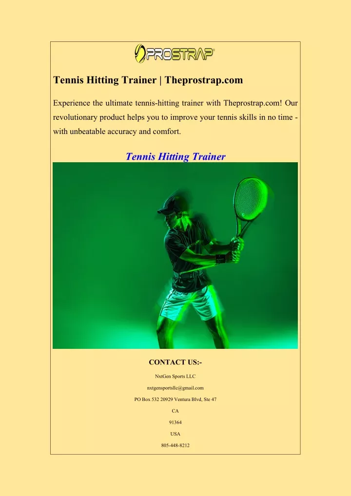 tennis hitting trainer theprostrap com
