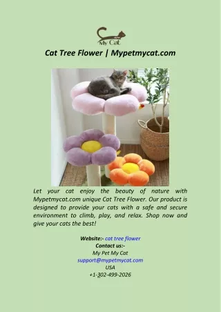 Cat Tree Flower  Mypetmycat