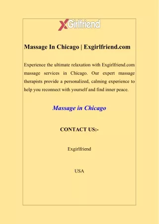 Massage In Chicago  Exgirlfriend.com