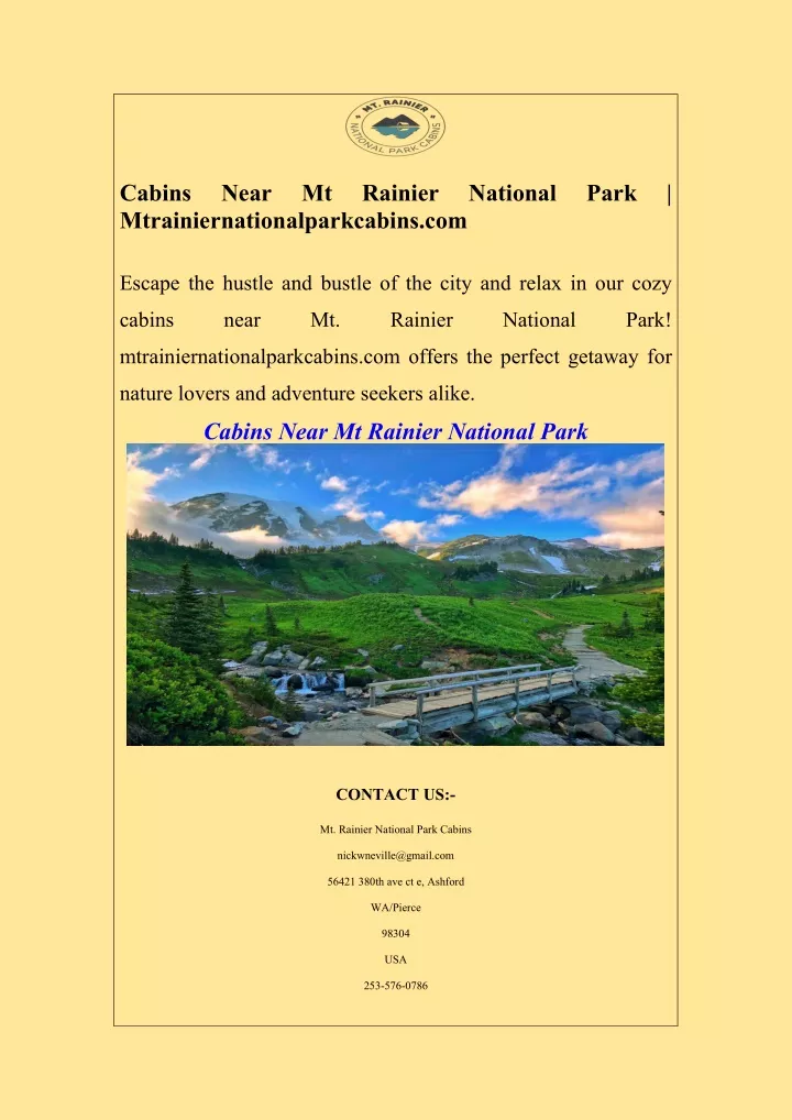 cabins mtrainiernationalparkcabins com