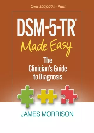[PDF READ ONLINE] DSM-5-TR® Made Easy: The Clinician's Guide to Diagnosis
