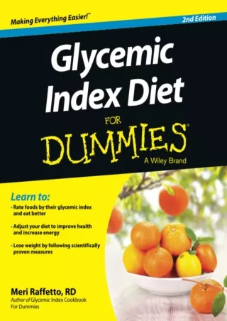 [PDF] DOWNLOAD Glycemic Index Diet For Dummies