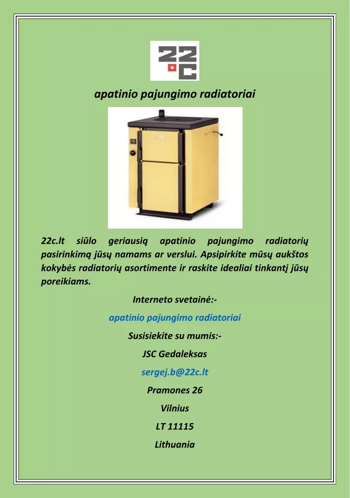 apatinio pajungimo radiatoriai