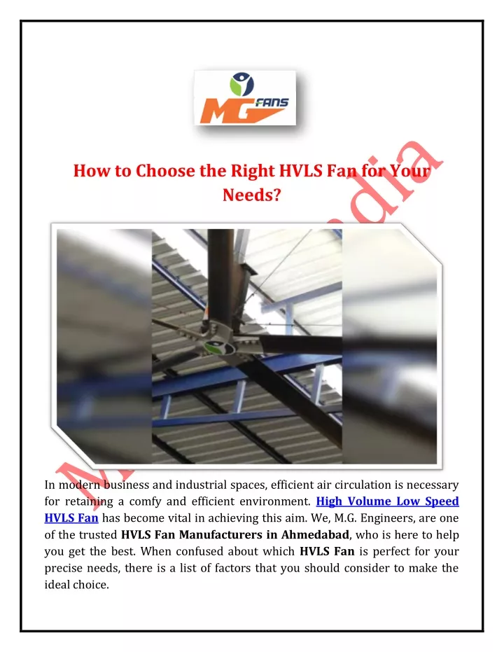 how to choose the right hvls fan for your needs
